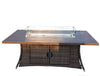 Brown Wicker Outdoor Patio Gas Fire Pit Table-0