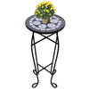 vidaXL Plant Stand Mosaic Table Patio Flower Pot Stand for Hall Patio Ceramic-20