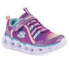 Kids Skechers Heart Lights Rainbow Lux Purple/Multi Girls Light Up Sneakers-0