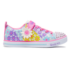 Kids Skechers Sparklelite Super Blooms White Flowers Light Up Girls Sneakers-0